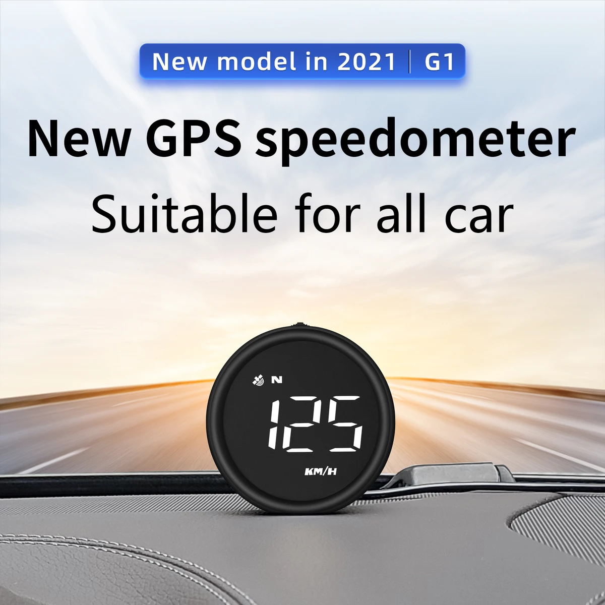 HUD G1 Gps Speedometer Gauge Digital LCD On-board Computer Car GPS Heads up Display Compass Inclinometro Projector For All Cars