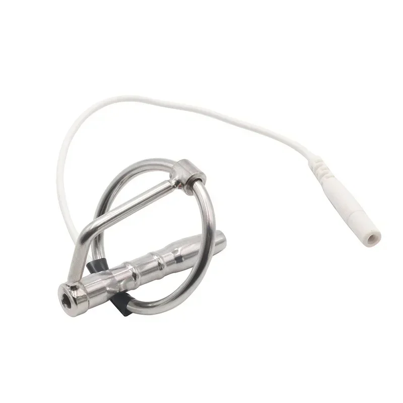 BDSM Strong Electric Shock Penis Ring Beads Massage Cock Enlarge Ring Glans Trainer E-stim Orgasm Penis Stimulator Male Sex Toys electro sex toys electric sex toys penis rings