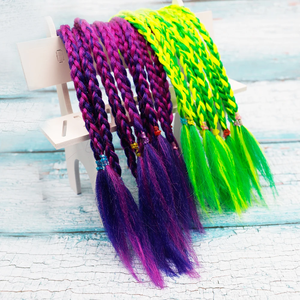 Synthetic Hair Ponytail Rope Tie Girls Princess Tail Wig Children's Styling Baby Accessories fake hair extensions