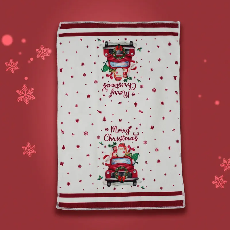 5-pack oblique month three-star Christmas towel, quick drying, absorbent, no fading, no shedding of hair, no shedding of fluff, 6