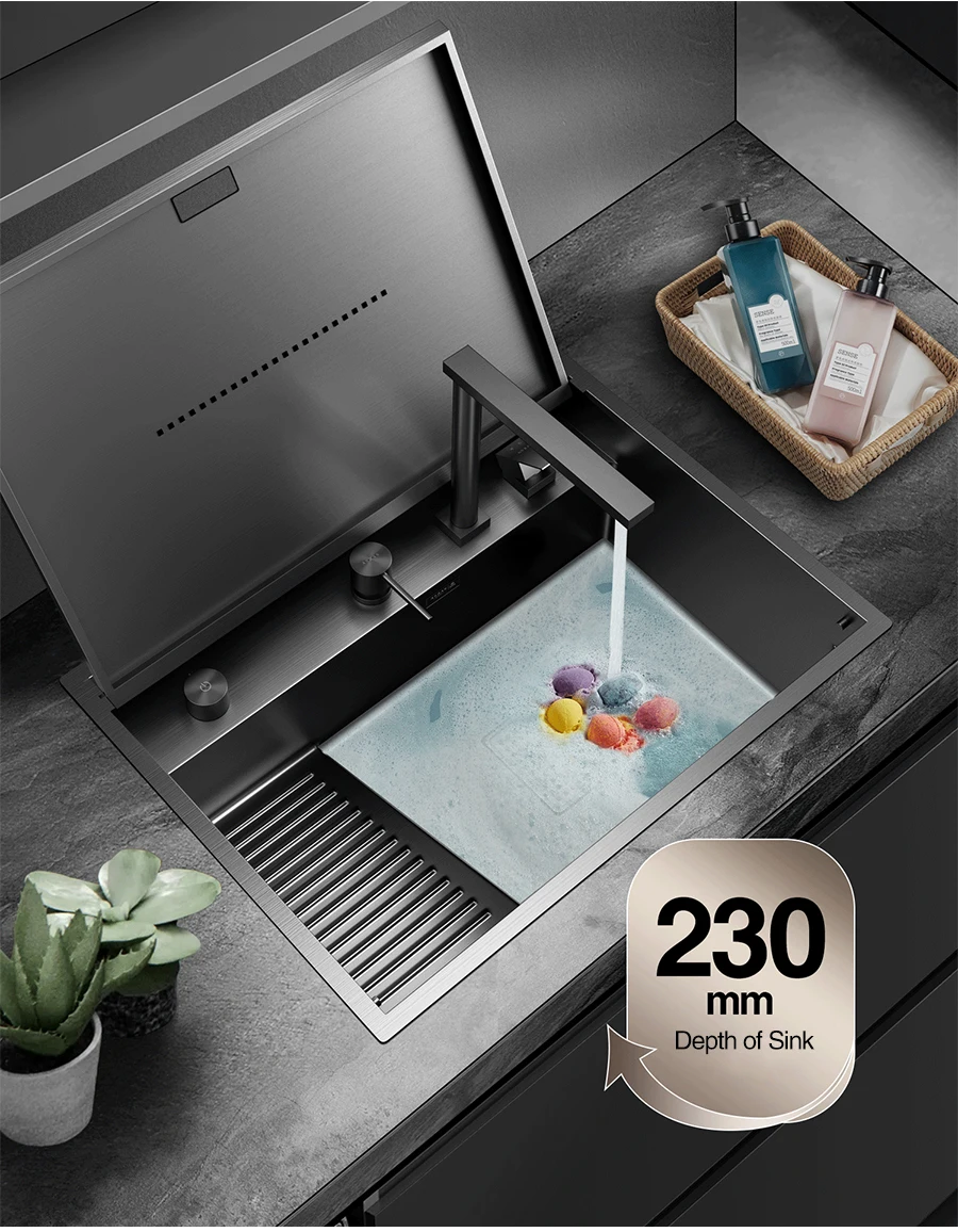 Black Utility Room Sink