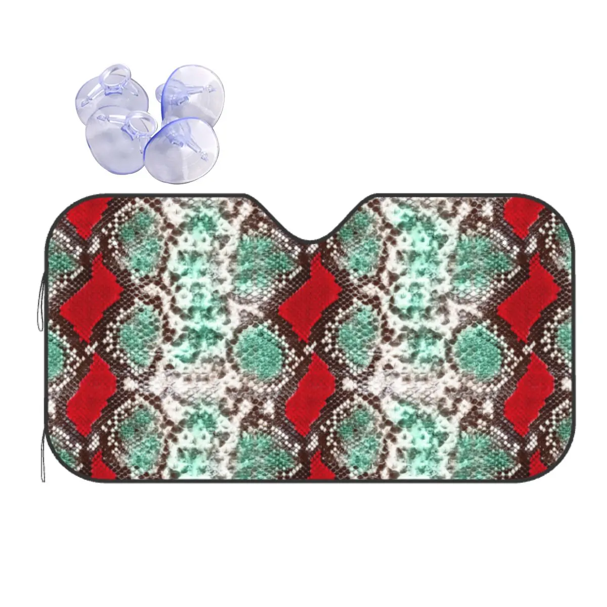 

Snake Skin Pattern Retor Sunshade Windscreen Polyester Cover Front Block Window 70x130cm Sunshade Visor Car-styling