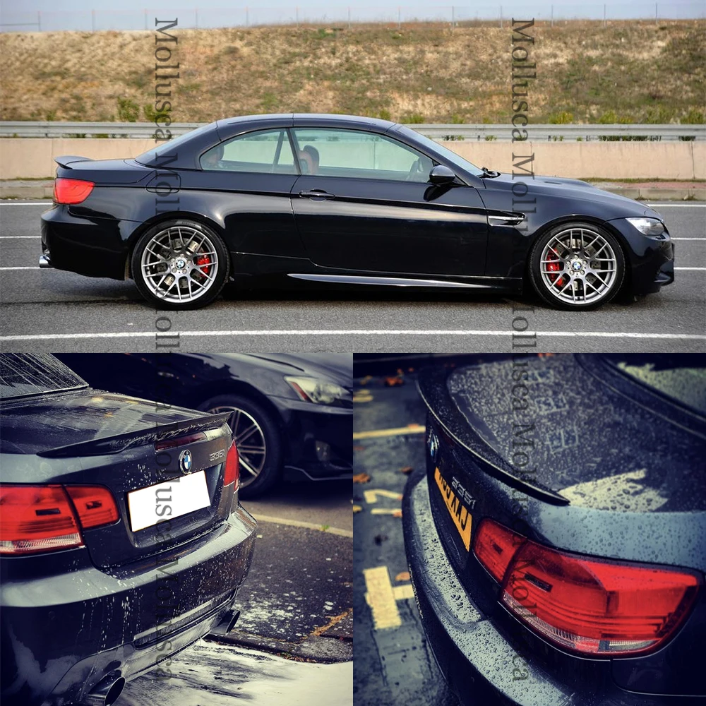 For BMW 3 Series E93&E93 M3 Convertible P Style Carbon fiber Rear Spoiler  Trunk wing 2006-2013 FRP honeycomb Forged