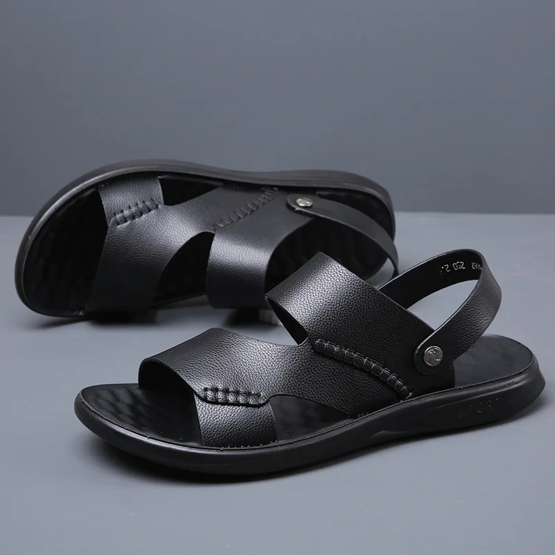 Summer Men's Business Sandals Massage Sole Men's Leather Sandals Outdoor Beach Sandals Factory Direct Sales designer sandals 3