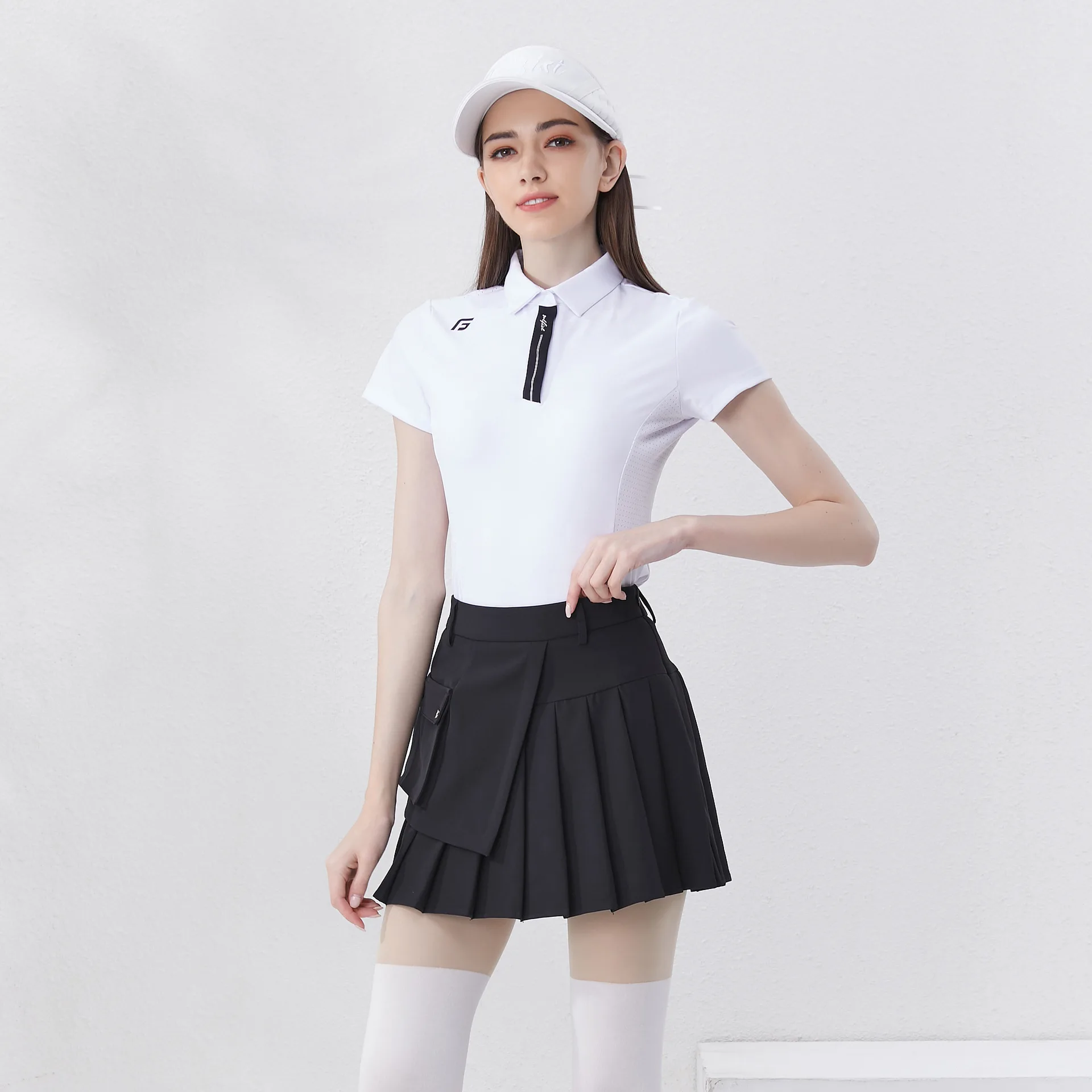 Golf Women's High Quality Summer Short Sleeve Breathable Fashion Casual Tops Golf Tennis Badminton Polo Shirt Stretch tops