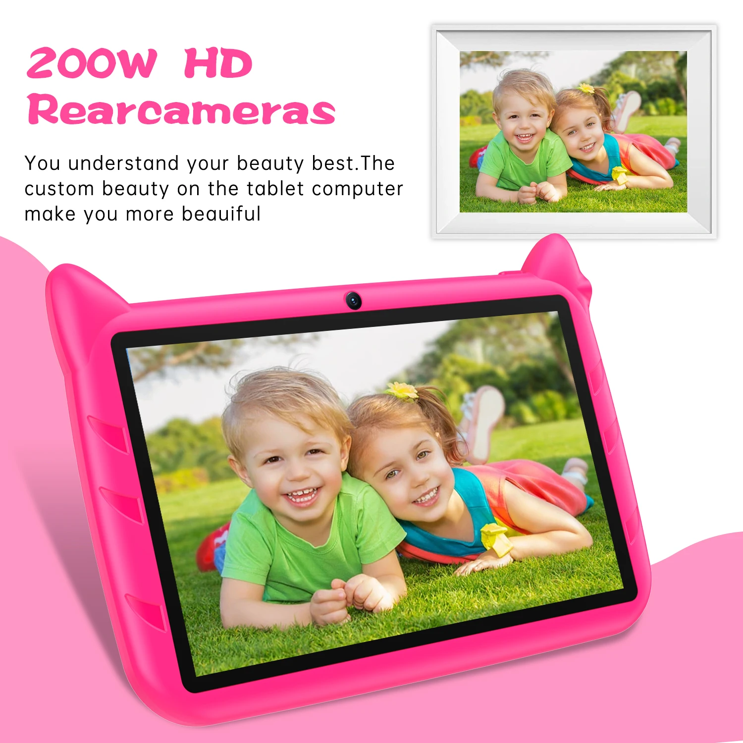Q80 Sauenane 2GB/32GB cheap Kids Tablet 7 Inch  Cheap Quad Core Android 9.0  Children's Gift 5G WiFi Tablet Pc Tab