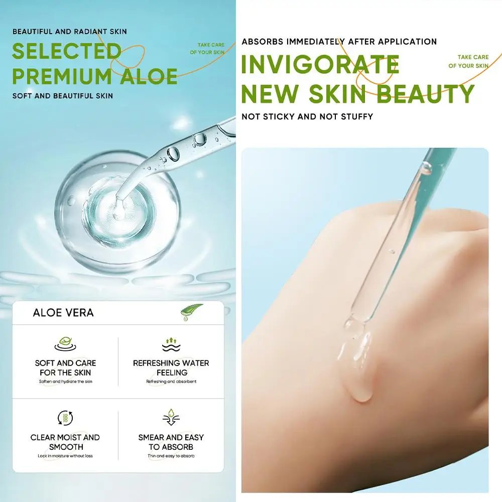 Aloe Vera Moisturizing face Essence Brightening Hydrating Essence Soothing face Care beauty skincare 6