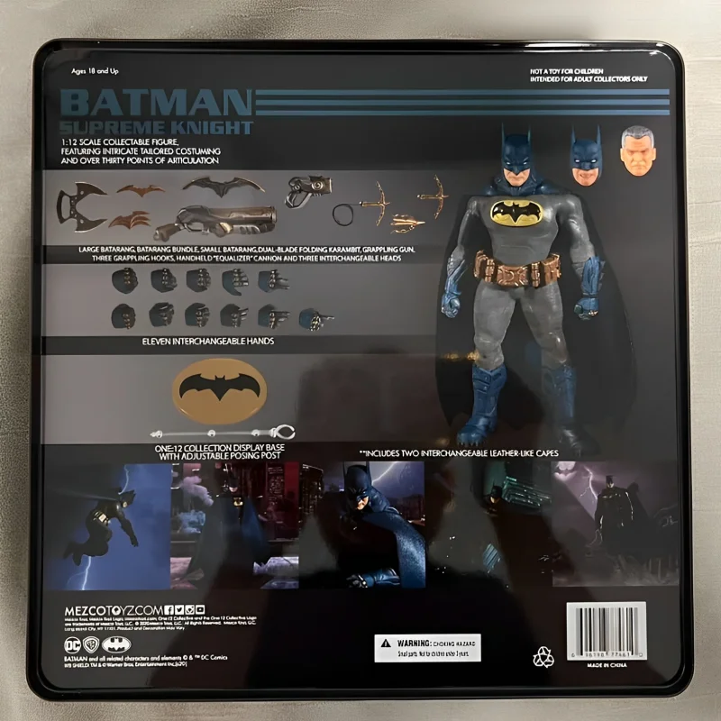 Disponibile Mezco One: 12 Batman Super Knight 1/12 Blue Edition Px Limited Action Figure Model Collection Hobby Toy Gift