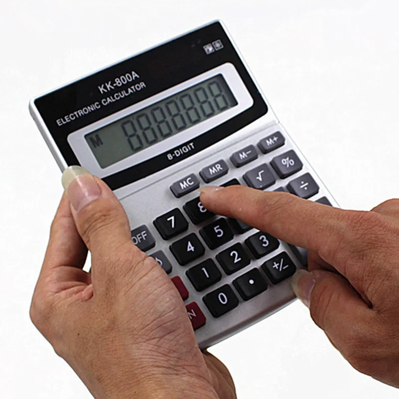Metal Desktop Calculadora Fonte Grande a Business Computer Office Supplies Fabricante Atacado Kk800a - Imagem 4