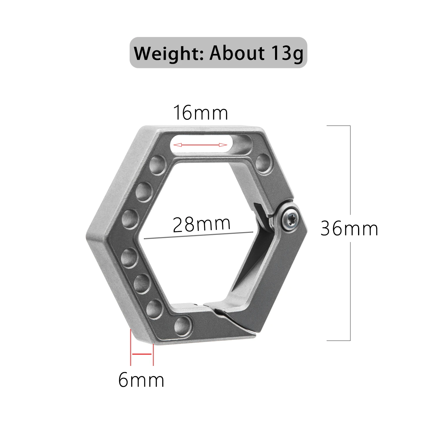 Titanium Alloy Porous Keychain Multi Key Storage Outdoor Accessory Key Pendant Portable EDC Tools