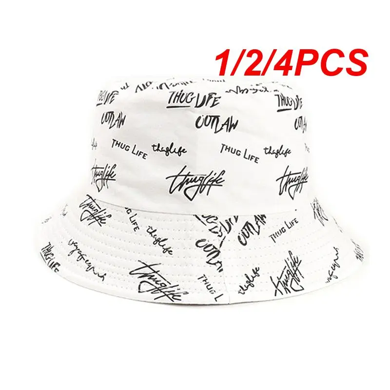 

Шляпа рыболовная двусторонняя для мужчин и женщин, Панама с вышивкой граффити, весенняя, 1/2/4 шт.