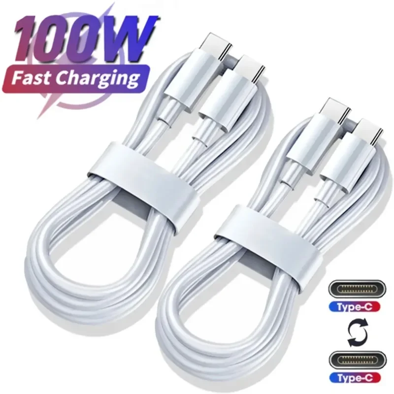 USB C to C 고속 충전 데이터 케이블, PD 100W 60W, 맥북 아이패드 아이폰 15 화웨이 삼성 샤오미 C 타입에서 C 타입 데이터 라인