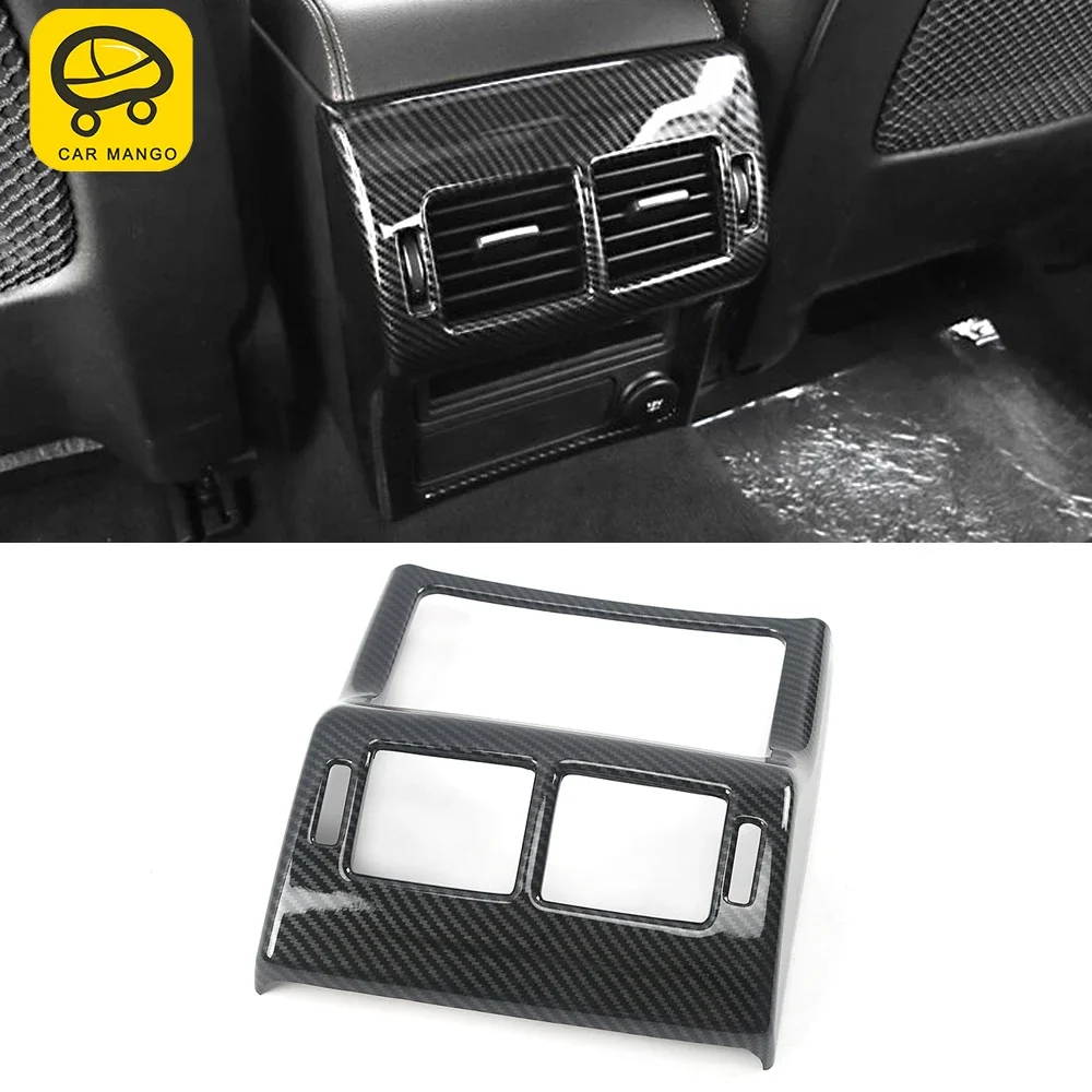 

CarManGo for Jaguar XE X760 2015-2021 Auto Car Rear Back Air Vent Outlet Trim Frame Sticker Cover ABS Carbon Decor Accessories