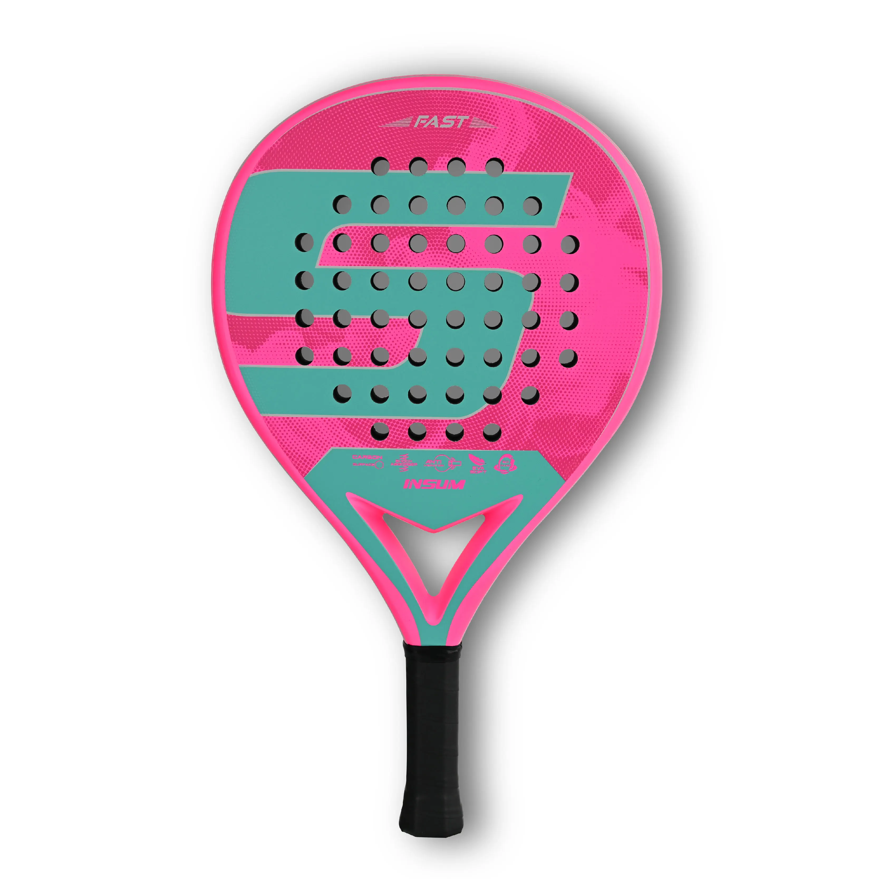 Raquette de Padel INSUM Surface en Fiber de carbone avec noyau de mousse flexible à mémoire EVA raquette de Tennis raquette de pagaie légère