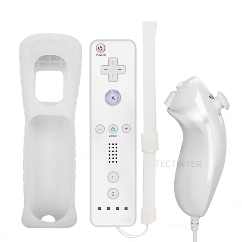 Wireless Gamepad Controller Set with Motion Plus and Silicone Case