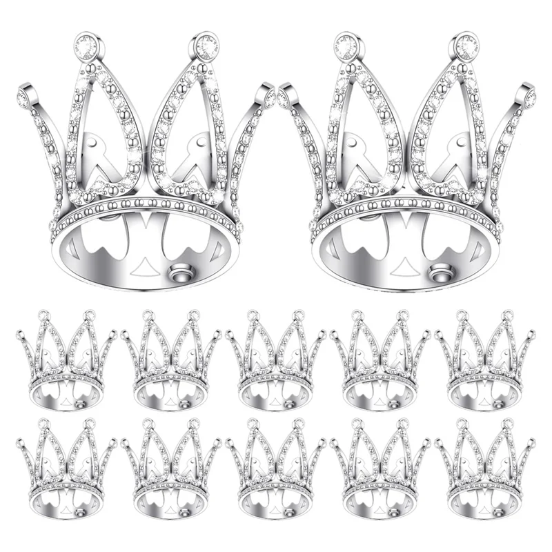

12Pcs Crown Cake Topper Mini Baby Crown Queen Crown Small Princess Headpiece Cake Decoration for Baby Shower Decor