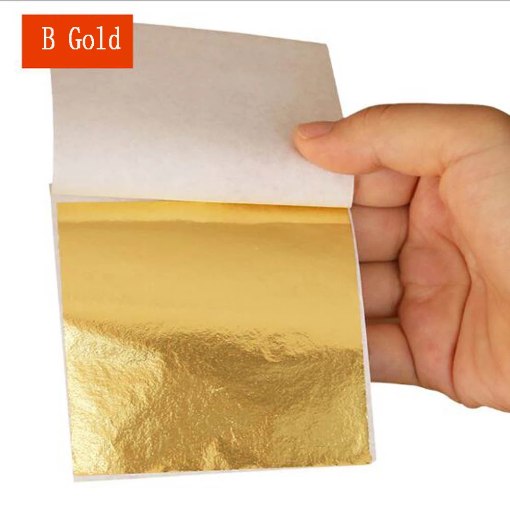 50X gold/silver/copper fleret dvojitý sided aršík listech povlečení na postel gilding papír dekorace DIY řemesel dekorace  design papír