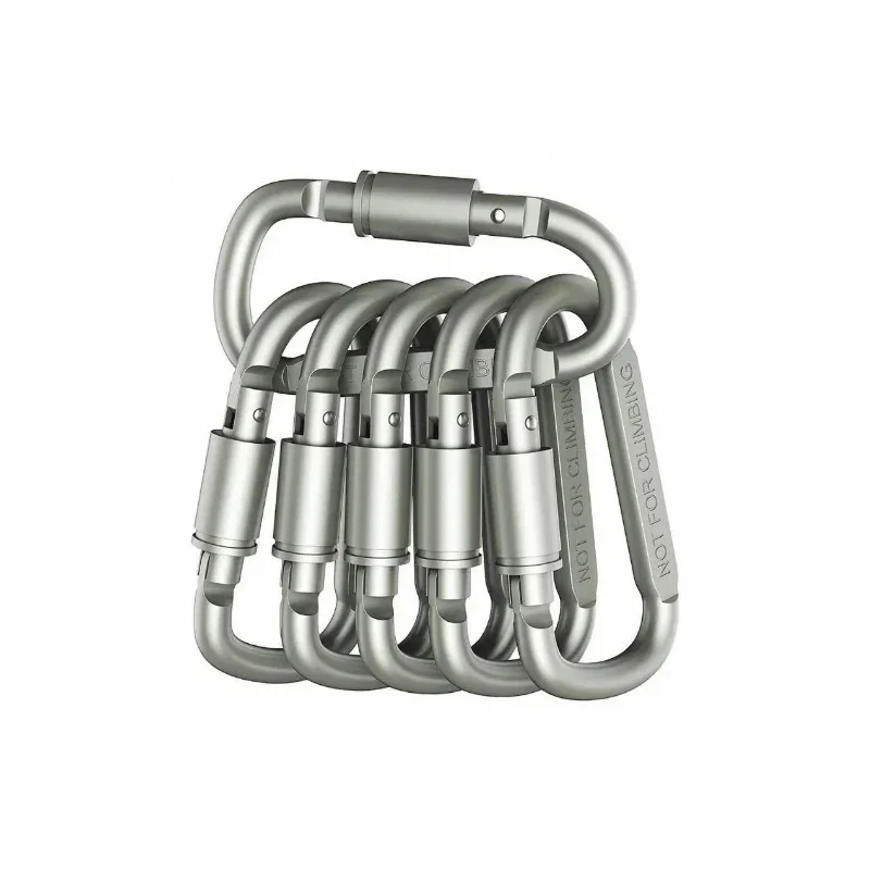Carabiner Set 6pcs Key Camping Survival Carabiner Climbing Accessories Outdoor Keychain Aluminum Alloy Tactical Hook climbing carabiner