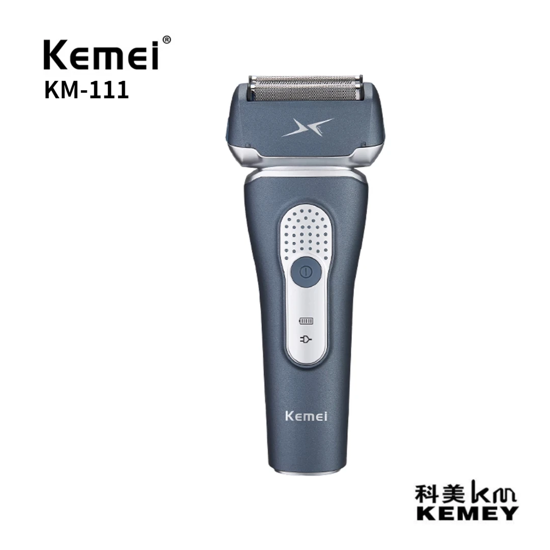 

Kemei KM-111 Classic Design Reciprocating Three-blade Head Waterproof Smooth Fast Charging Men Electric Shaver