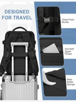 Travel Backpack for Women Men, Carry on Backpack with USB Charging, TSA 15.6inch Laptop Backpack Business Hiking Casual Daypack 6