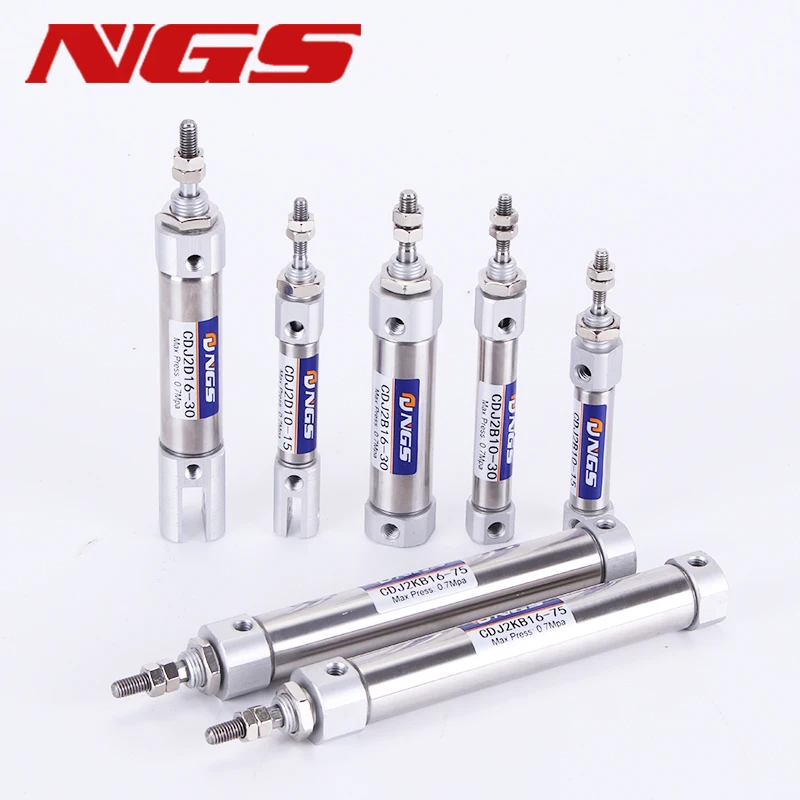 Cilindro Pneumatico Mini CDJ2B10-20 - Alesaggio 10mm Corsa 20mm Doppio Effetto - YQYZ