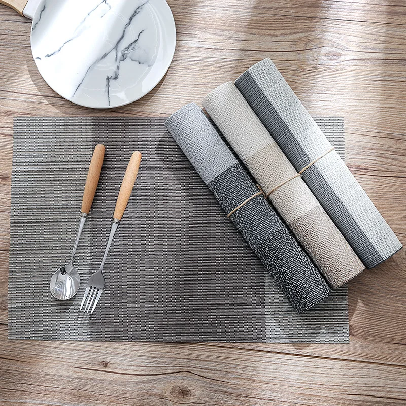 

1pcs New Simple Placemats PVC Non-slip Insulation European-style Table Mat Non-wash Environmental Dishes Dishes Western Food Mat