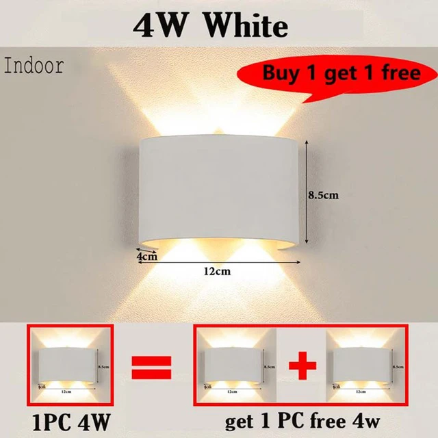 wall lights indoor Led Wall Lamp Interior Wall Light 4W 6W 8W 12W 85-265V Indoor Wall Sconce Lamp For Living Room Bedroom Home Lighting Fixture up down light Wall Lamps