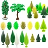 MOC Plants Accessories Bricks 3471 2435 6064 3778 City House Trees Pine Prickly Bush Green Grass Military Building Bricks Toys 1