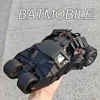 1:18 Batmobile Toys Alloy Models Cars Rubber Tires Miniature Vehicle Spray Version Cabin Door Opened Car for Kids Birthday Gifts 6