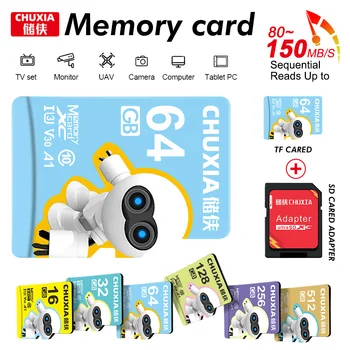 TF Card 8GB 16GB 64G Class 10 Micro Flash Memory Card 32GB 128G 256G HIgh Speed Mini SD Cards for Car/UAV/Phone Storage TF Cards 1