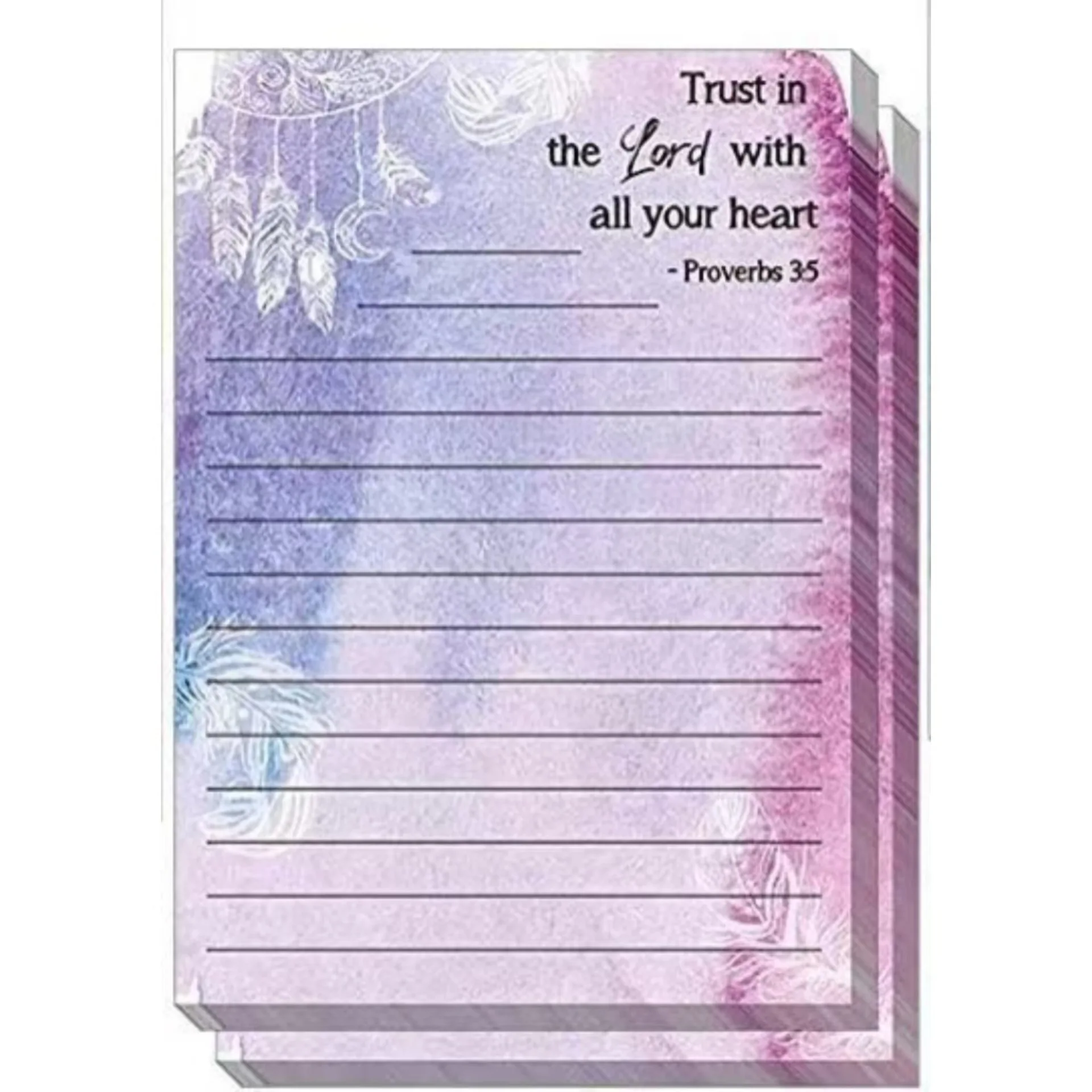 Watercolor Floral Sticky Notes - Self-Adhesive Memo Pads for Home, Office & School (30 Sheets)