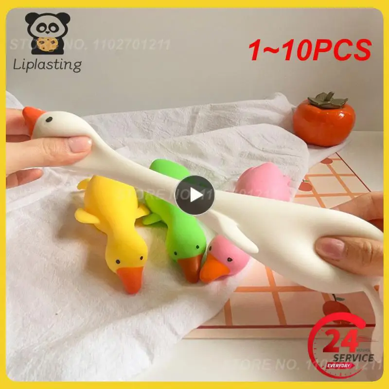 

1~10PCS Antistress Duck Squeeze Toys Goose Cute Kawaii Animals Vent Toys for Kids Adults Decompression Stretch Toys for Children