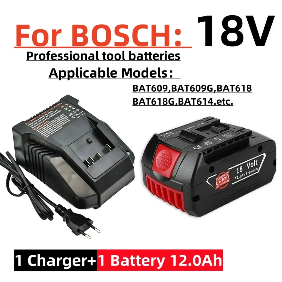 Cargador Rápido Para Baterías Bosch 14.4V Y 18V Litio - 3A Y 1.6A, Compatible Con BAT609, BAT618, AL1860CV