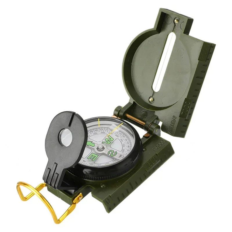 2023newPortable Compass  Outdoor Camping Folding Compass Green Hiking Survival Trip precision Navigation Expedition tool