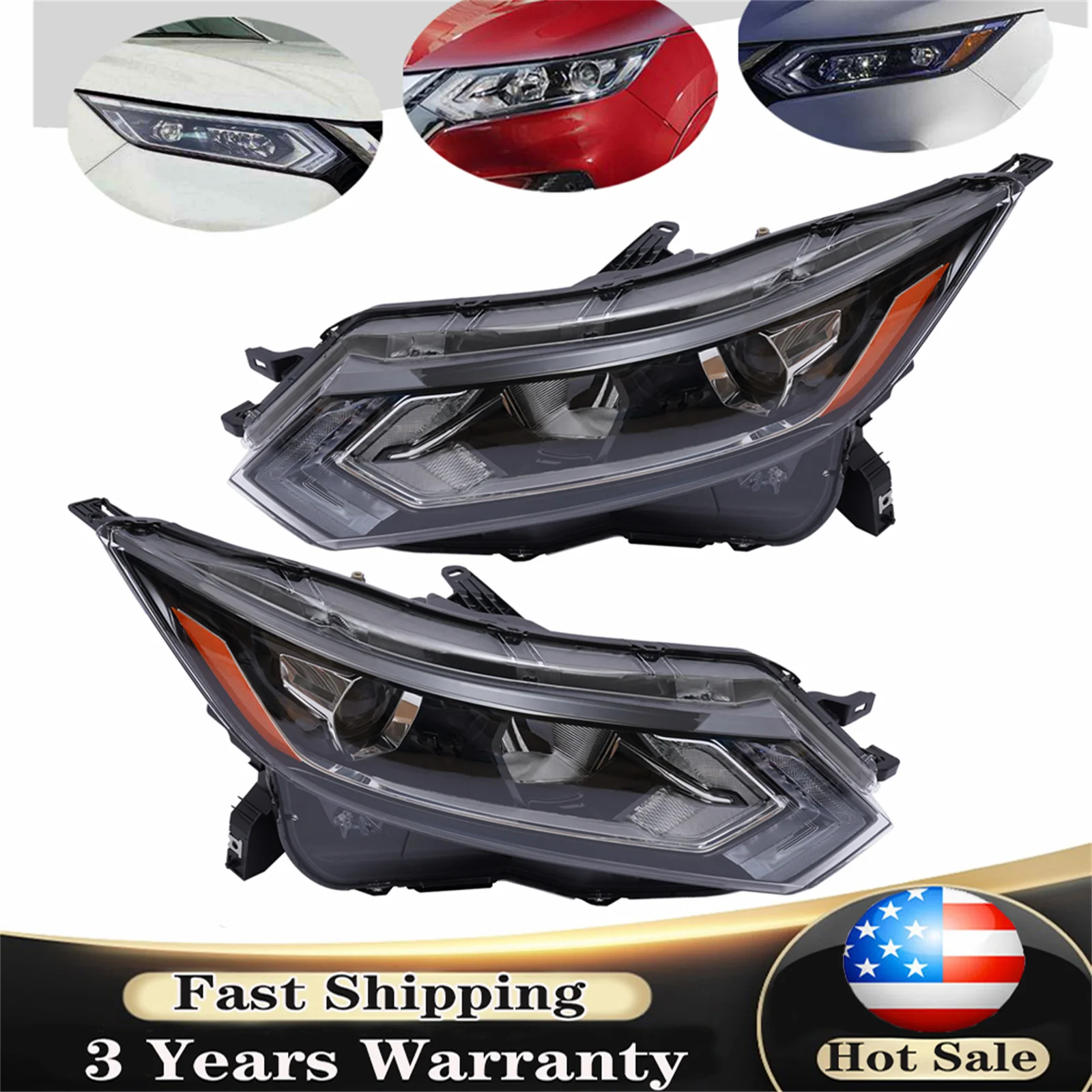 

Halogen Headlights Headlamps Accessory For Nissan Rogue Sport 2020-2021 Pair/Left/Right Side Head lamps