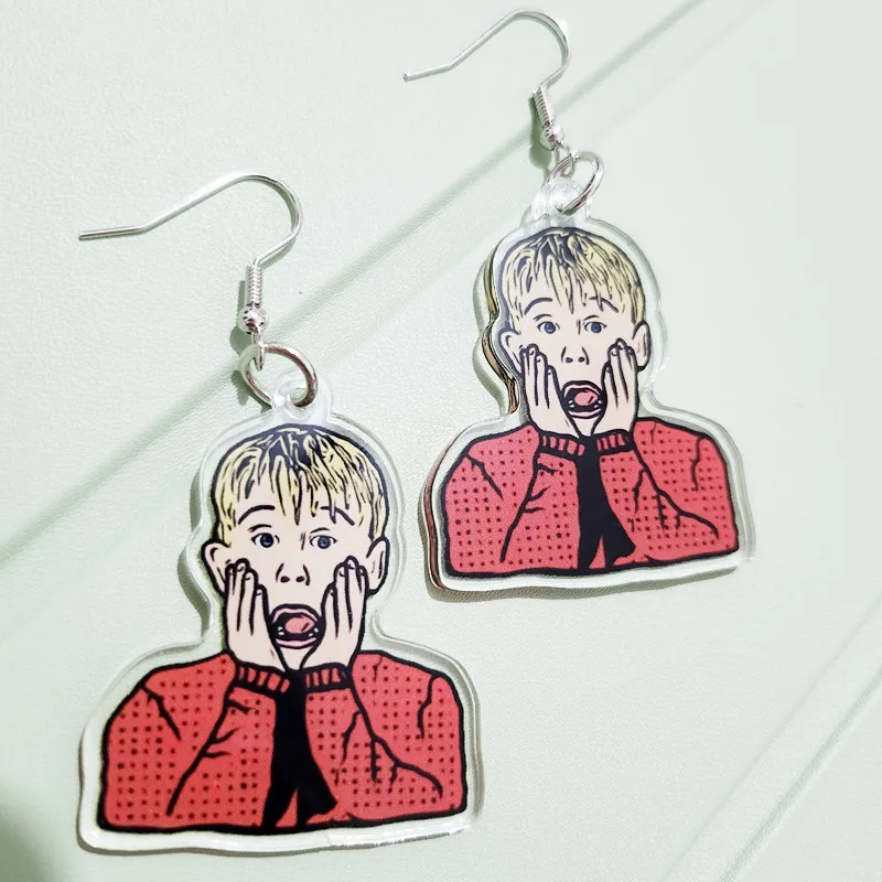 New Cute Cool Scary Earrings Movie Fans Gifts Horror Movie Earrings New Acrylic Earrings Personalized Gift Earrings for Women