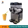 Professional Slush Blender Machine 24L Large Capacity 2 Tanks Commercial Fruit Slushie Frozen Beverage Dispenser Food Grade 1