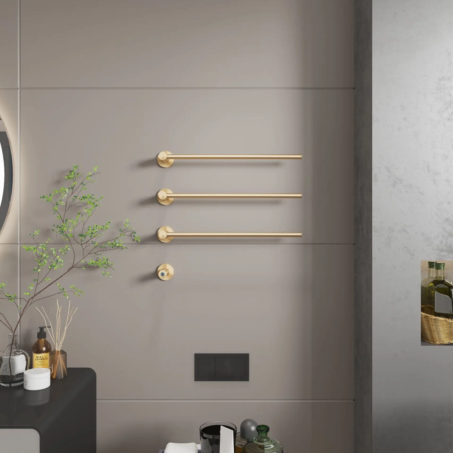 Hidden Concealed Installation Electric Towel Heater Rack Thermostatic  Intelligent One Key Switch Bathroom Dryer Cloth Warming - Towel Warmers -  AliExpress