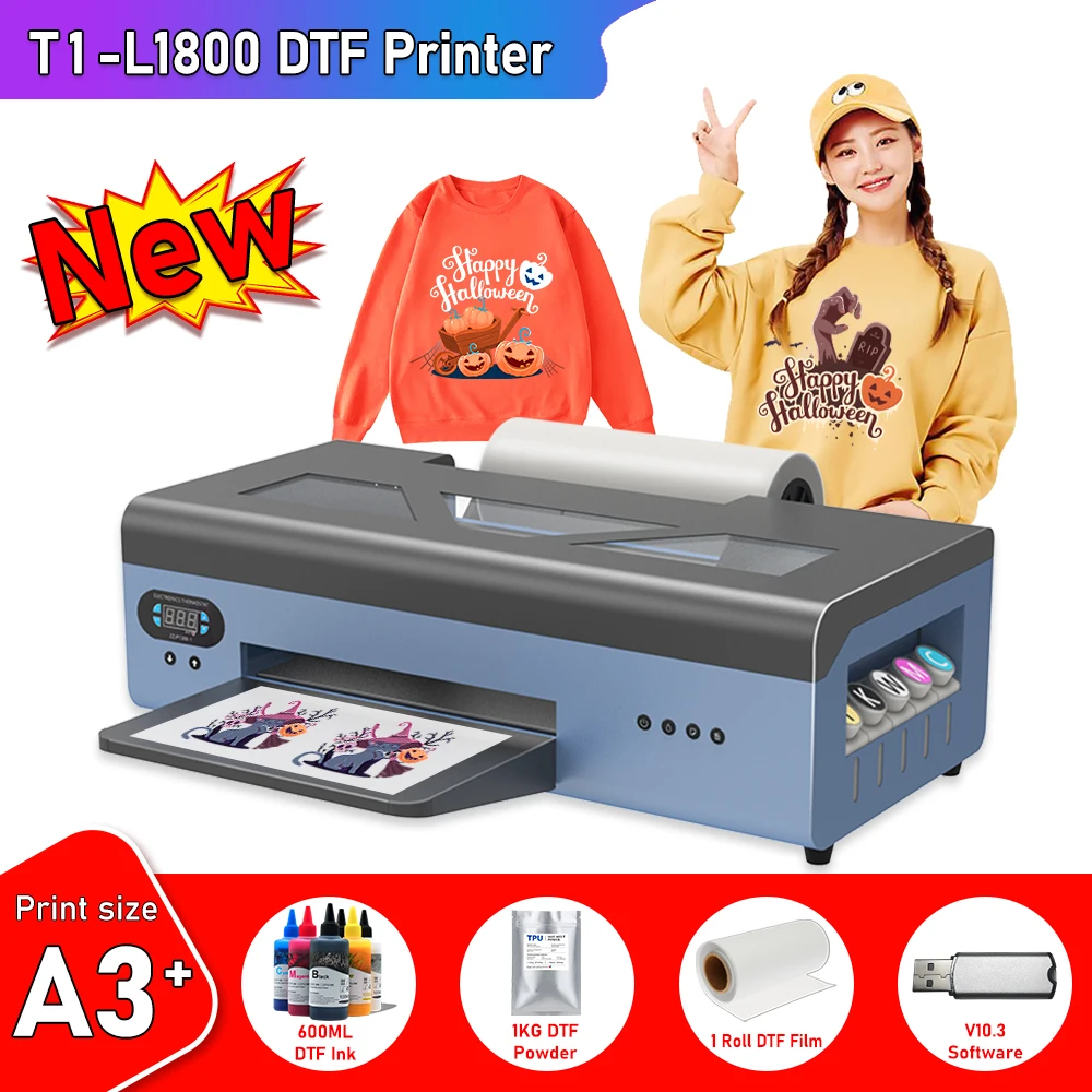 A3 Impresora Dtf Per Epson L1800 Dtf Direttamente Su Pellicola Dtf Transfer Printer Bult -In Ink Circolazione A3 T Shirt Macchina Da Stampa