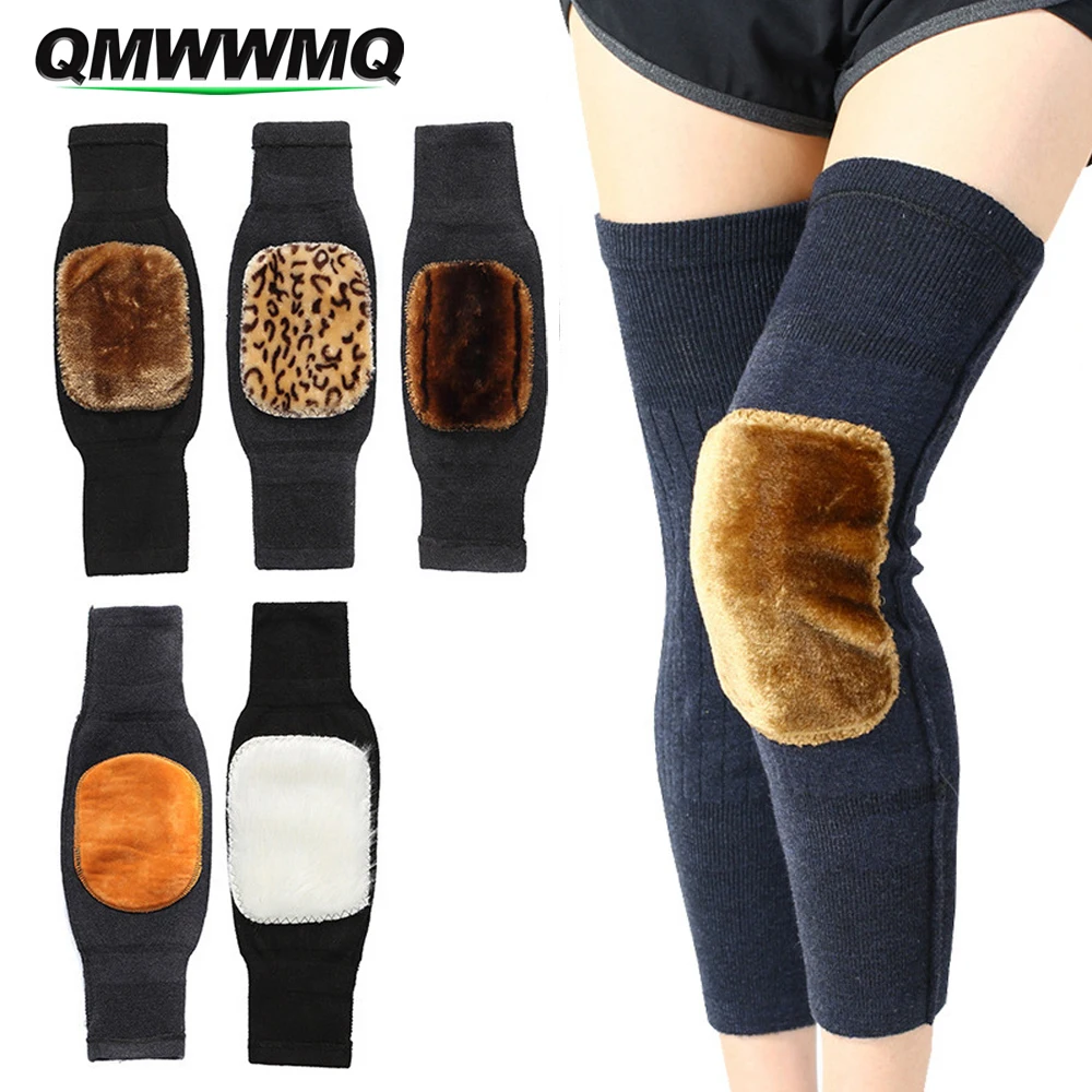 

1Pair Men Women Thick Wool Leg Warmers Winter Rheumatic Arthritis Knee Braces Leggings Leg Sleeves Ski Cycling Running Knee Wrap