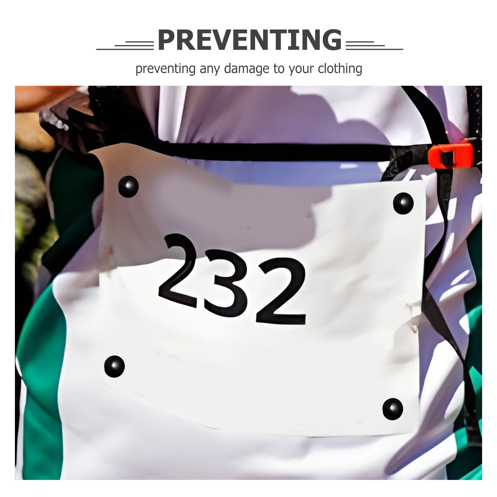 4 Pcs Magnetic Bib Number Buckle Race Holder Running Clips Funny Marathon Holders Magnets for Runners Fasteners Bibs