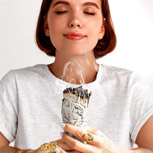A Felső Természetes Fehér Zsálya Füstölő Botok Aromaterápia Dekompresszió Mély Alvás Tisztító Gyógyító Meditáció Házi Illata - Image 3