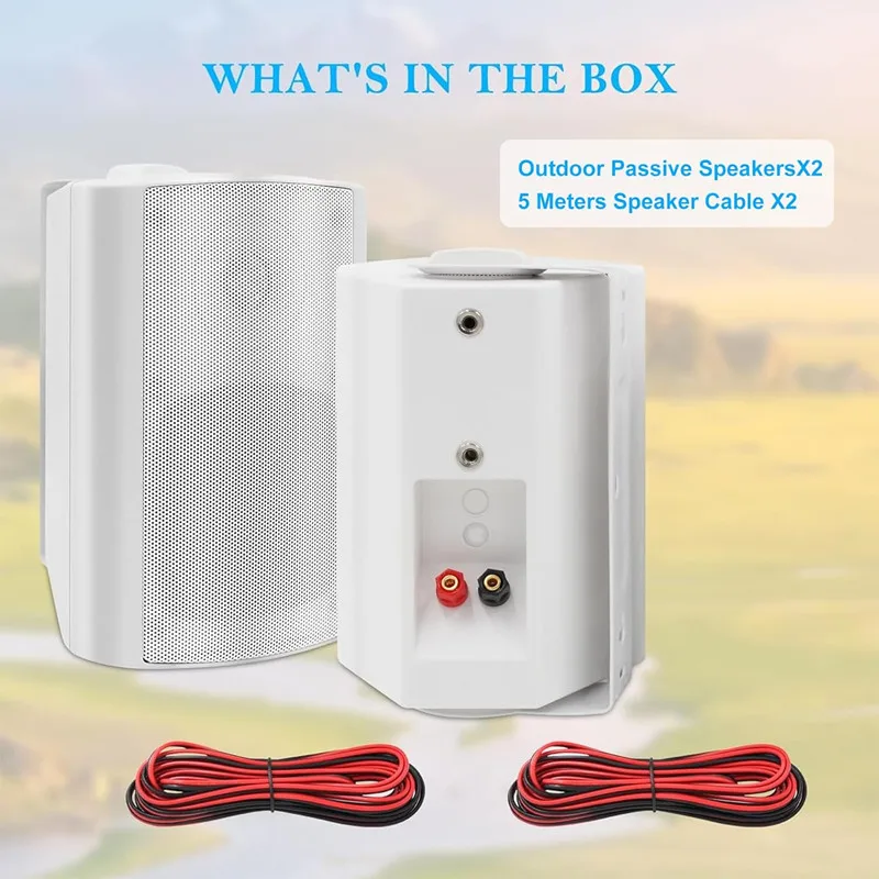 مكبرات صوت هيردو 4 بوصة داخلية وخارجية مقاومة للما...