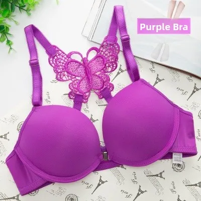 Sexy  Knot Bra Women's Underwear Gathered Lace  Beautiful Ba Strap Design Fixed Double oulder Band Nylon Fabric