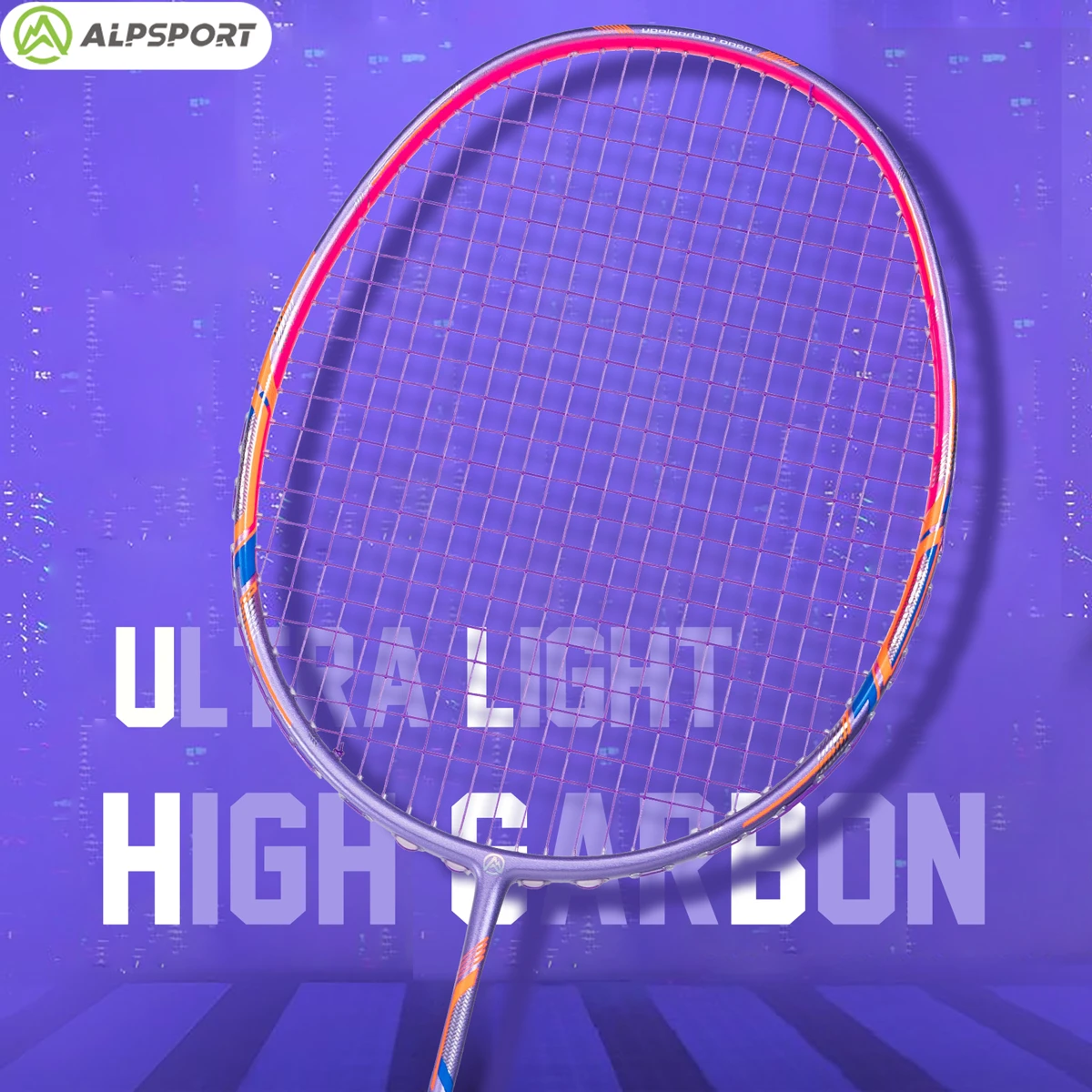 

ALP GJ 10U Ultra-light 52g T800 Badminton Racket Genuine Tension 22-35 lbs 13kg Speed Sport Racket Adult Carbon Fiber + Titanium