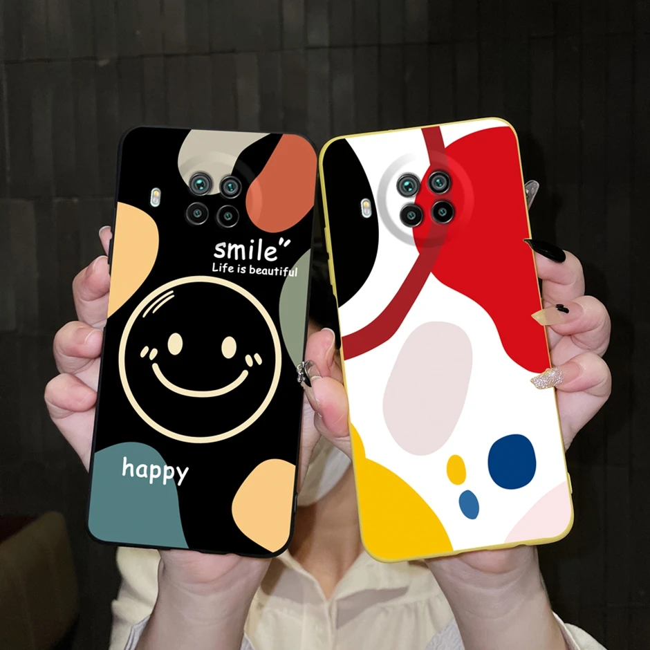 Smile Painted Matte Silicone Soft Shockproof Phone Case for Xiaomi Mi 10T Lite 5G
