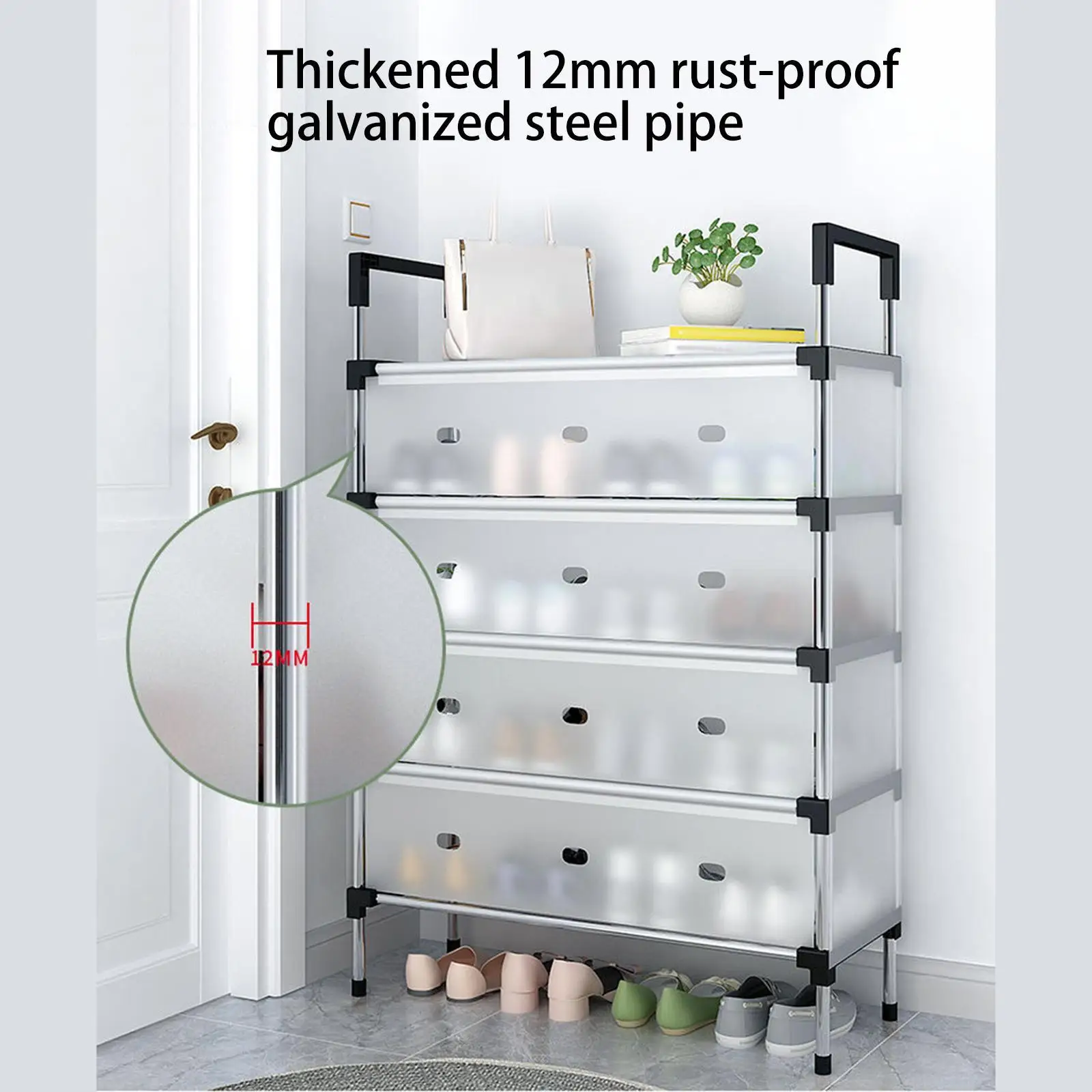 Shoe Rack Shoe Organizer Multifunction Sturdy Dustproof Storage Organizer Shelf for Entryway Apartment Hallway Books Sneakers Shoe Rack Shoe Organizer Multifunction Sturdy Dustproof Storage Organizer Shelf for Entryway Apartment Hallway Books Sneakers