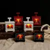 Trendy DIY Mini LED Glowing Fireplace Model Winter Christmas Halloween Gifts DIY Accessories Home Decor for 1/12 Dollhouse 1