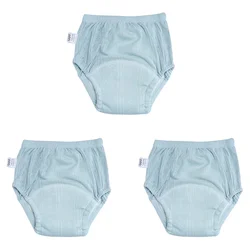 Set of 3 Lightweight Cotton Training Pants for Infants - Washable and Reusable Baby Shorts (3pcs green)
