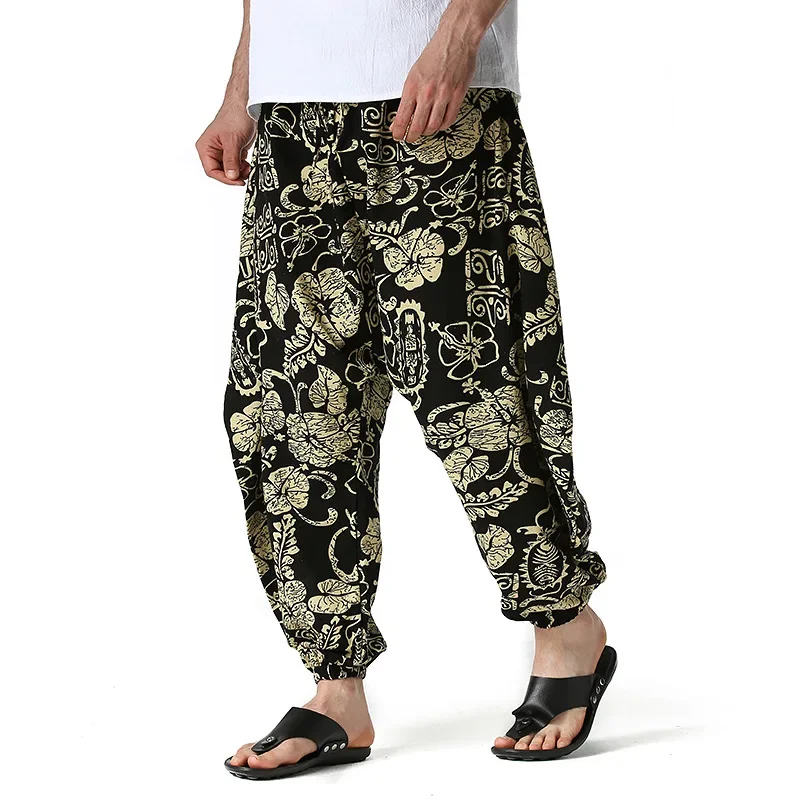 

Vintage Luxury Royal Mens Joggers Sweatpants Hipster Print Harem Baggy Pants NEW Men Harajuku Streetwear Casual jogging Trousers